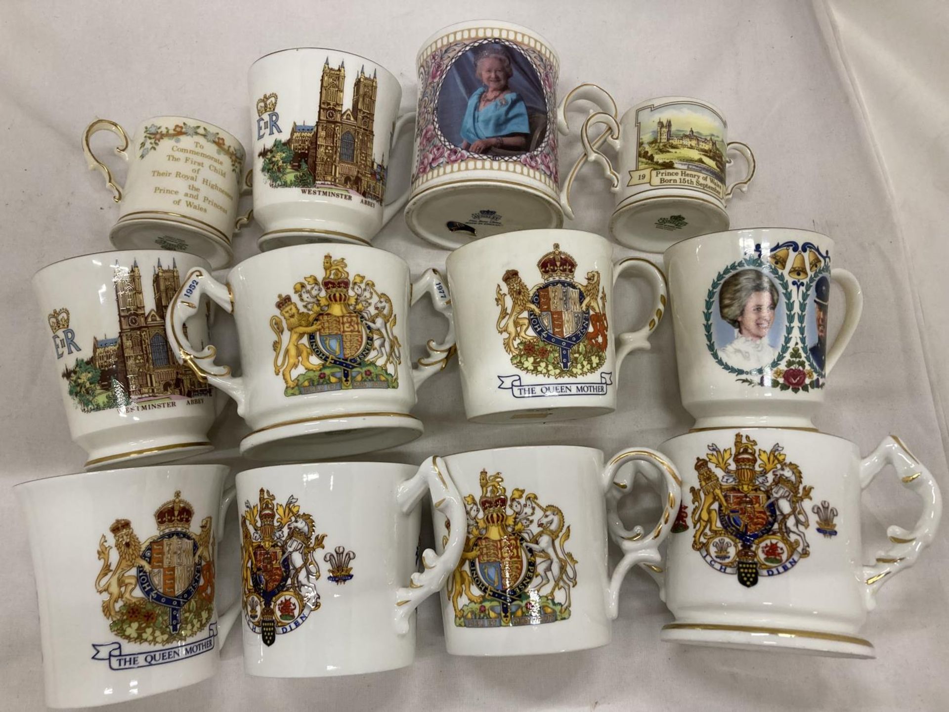 A QUANTITY OF AYNSLEY COMMERATIVE CUPS