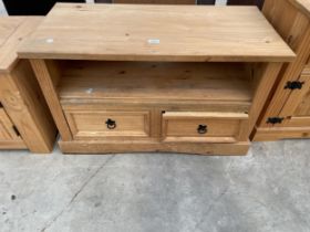 A MEXICAN PINE TV STAND, 36" WIDE