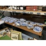 A LARGE ENOCH WEDGWOOD BLUE AND WHITE DINNER SERVICE