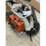 A STIHL BACKPACK PETROL LEAF BLOWER