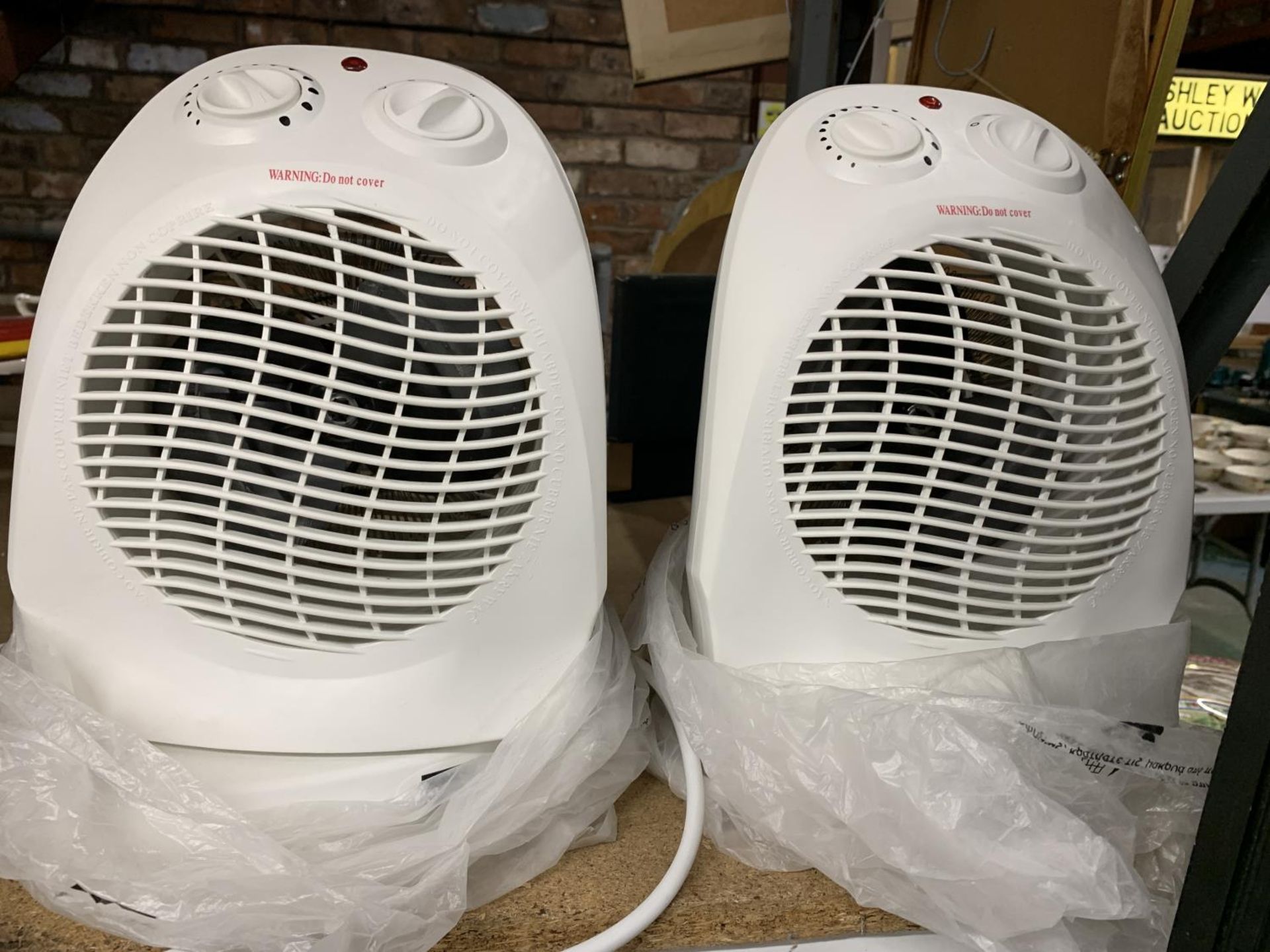 A PAIR OF FAN HEATERS