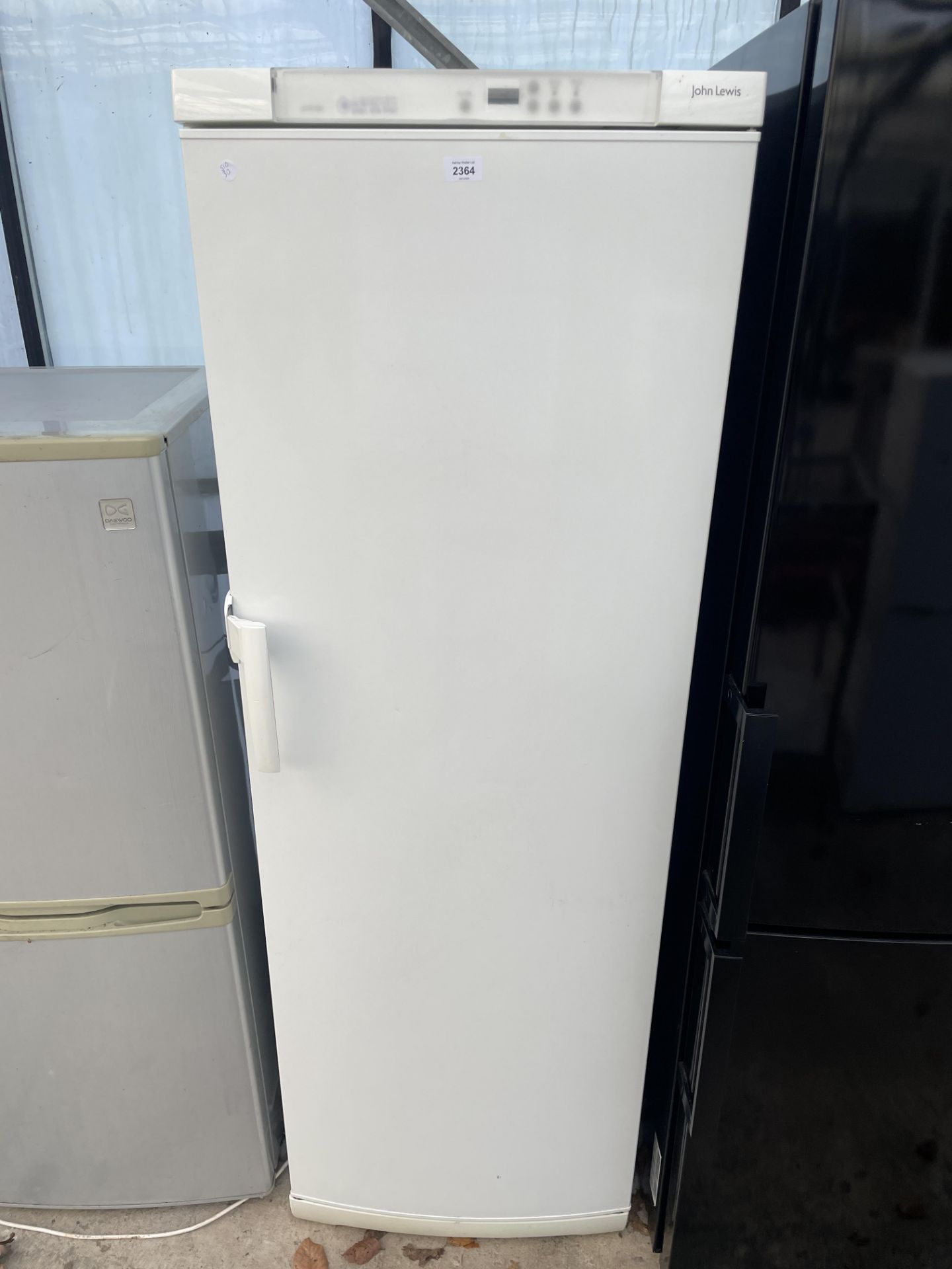 A TALL WHITE JOHN LEWIS UPRIGHT FRIDGE