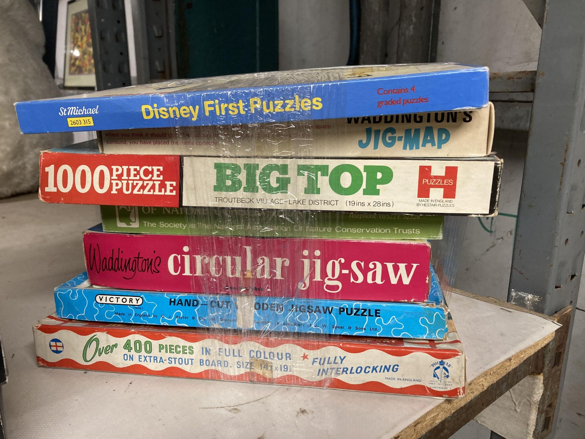 SEVEN VINTAGE JIGSAW PUZZLES