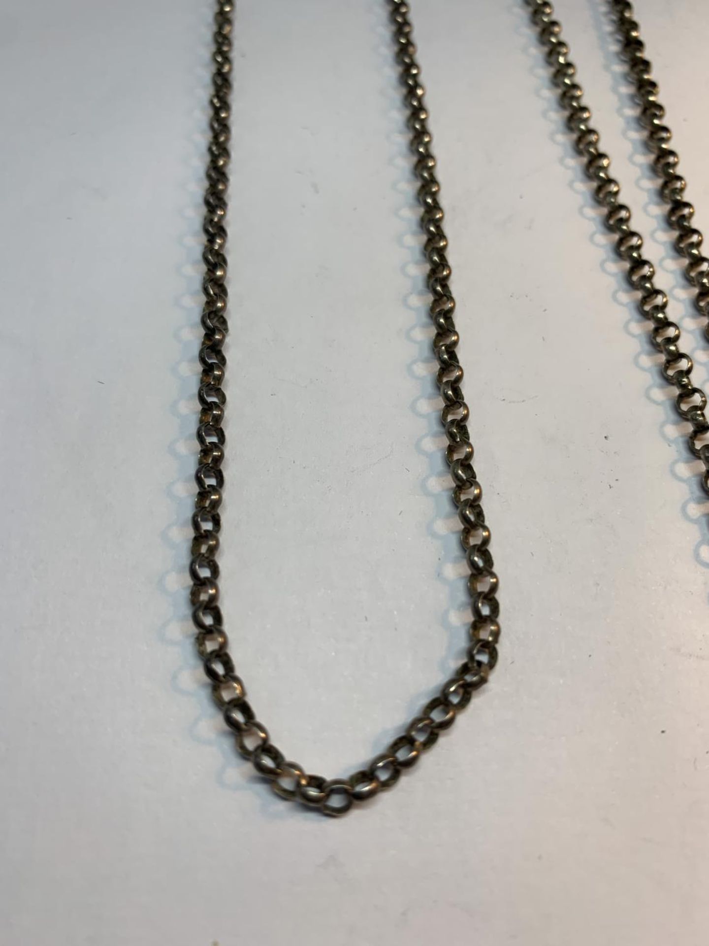 THREE SILVER BELCHER CHAIN NECKLACES - Image 2 of 4