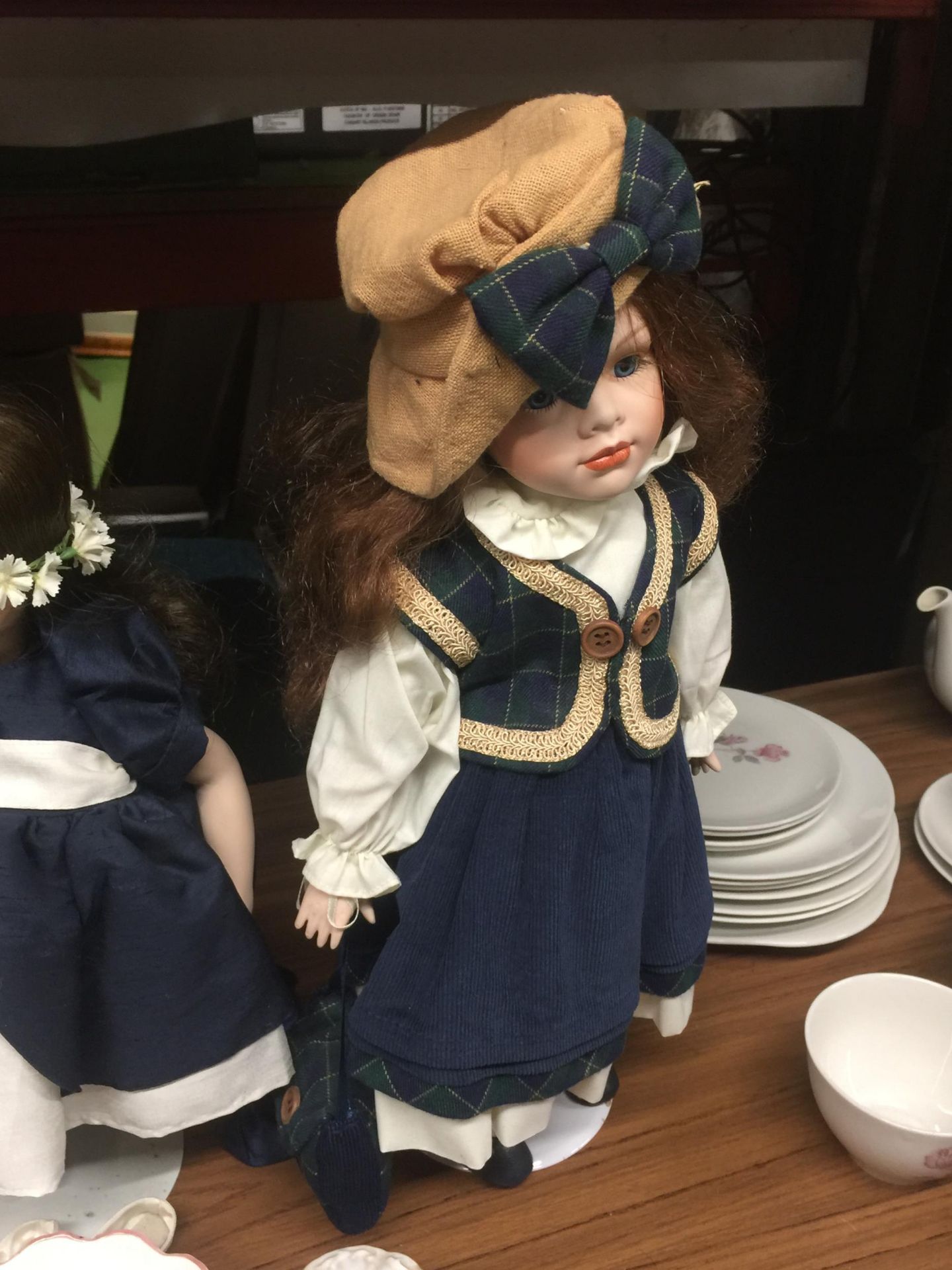 A GROUP OF ASSORTED DOLLS ON STANDS ETC - Image 3 of 4