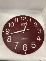 A LARGE CERAMIC THOMAS KENT GREENWICH WALL CLOCK