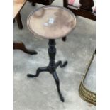 A VICTORIAN STYLE TRIPOD WINE TABLE, 11" DIAMETER