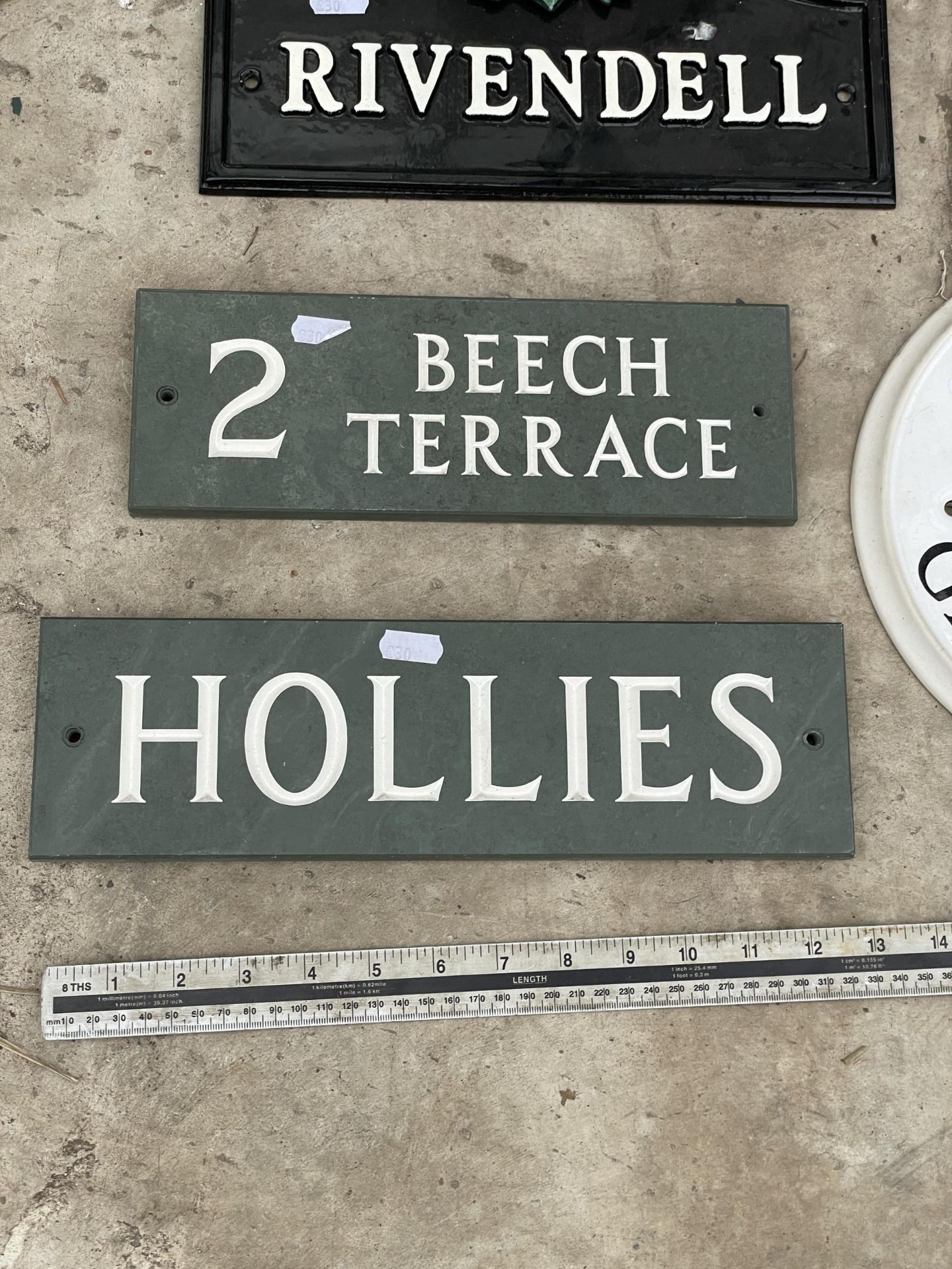FIVE VARIOUS NUMBER AND NAMED HOUSE PLAQUES - Image 2 of 3
