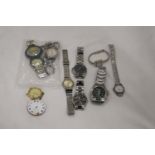 A BAG OF WRISTWATCH SPARES FOR REPAIRS