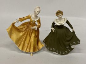 TWO ROYAL DOULTON FIGURINES "KIRSTY" HN2381 AND "GERALDINE" HN 2348