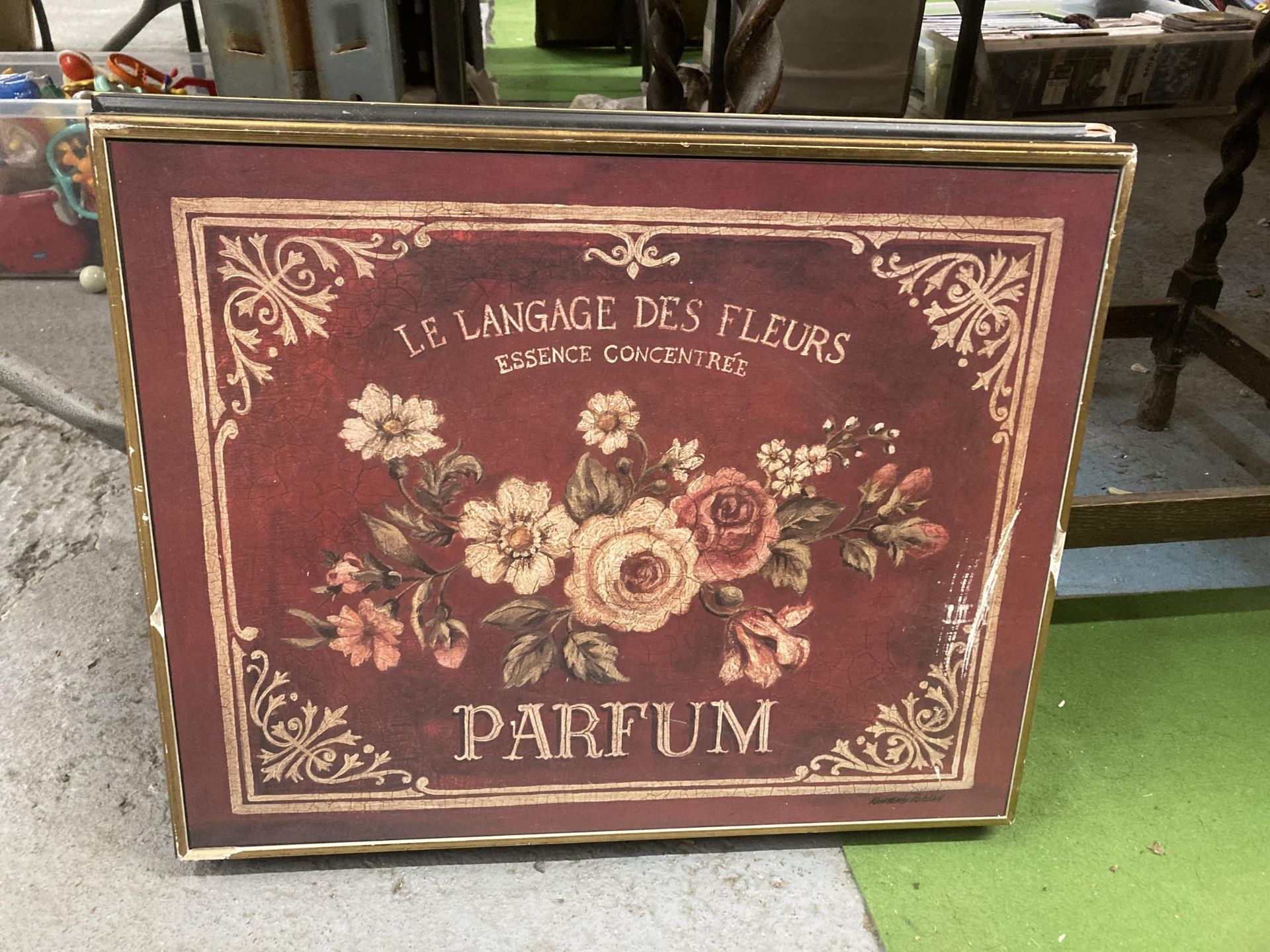 A KIMBERLY POLOSON "PARFUM" PRINT ON BOARD