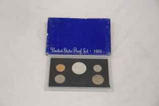 A 1968 UNITED STATES PROOF SET OF COINS