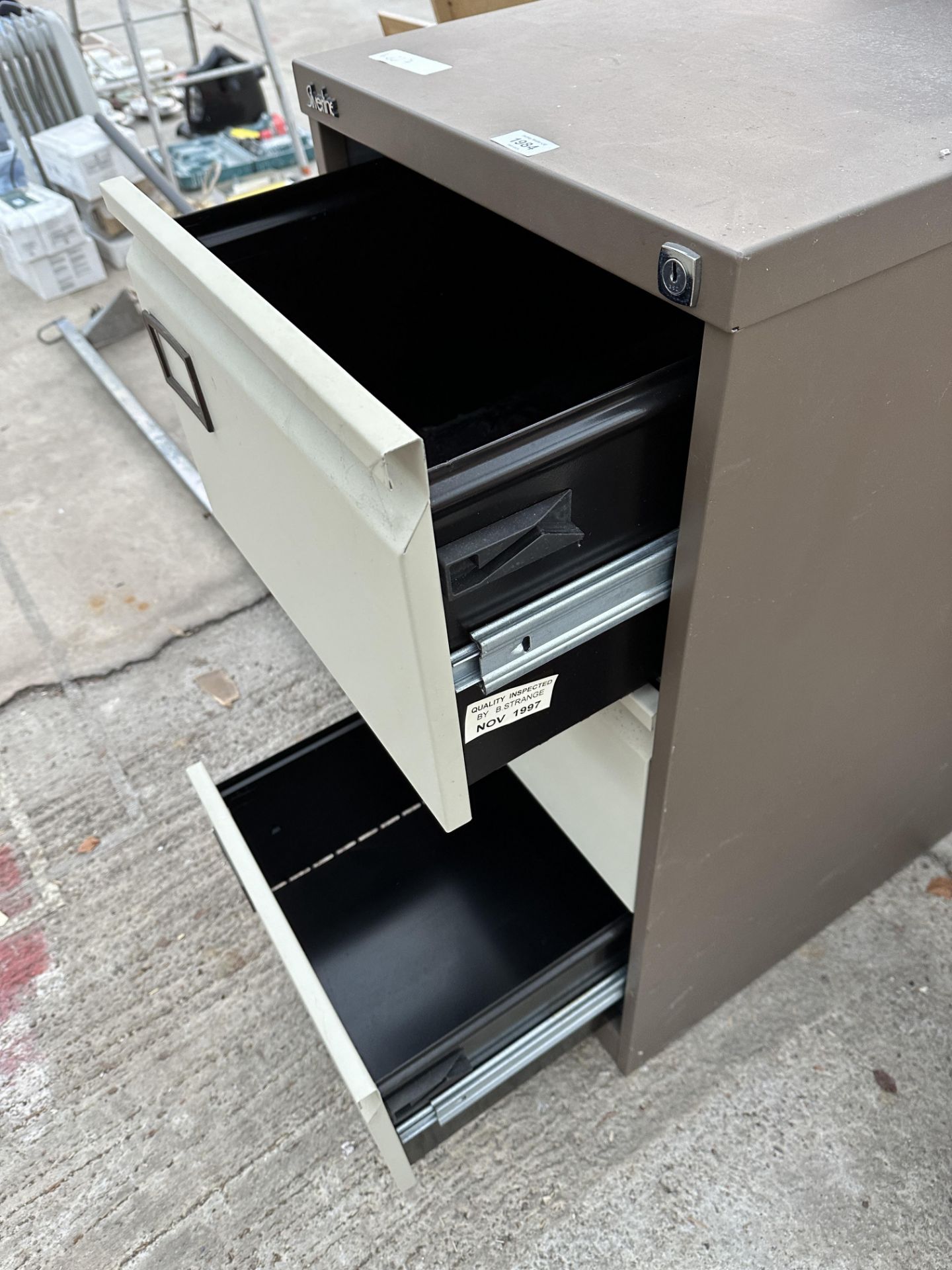 A SILVERLINE THREE DRAWER METAL FILING CABINET - Image 2 of 2