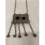 AN ASIAN SILVER CHATELAINE