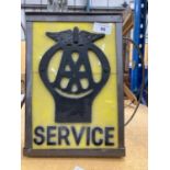 AN AA SERVICE ILLUMINATED LIGHT BOX SIGN