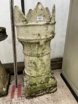 A DECORATIVE KINGS CHIMNEY POT