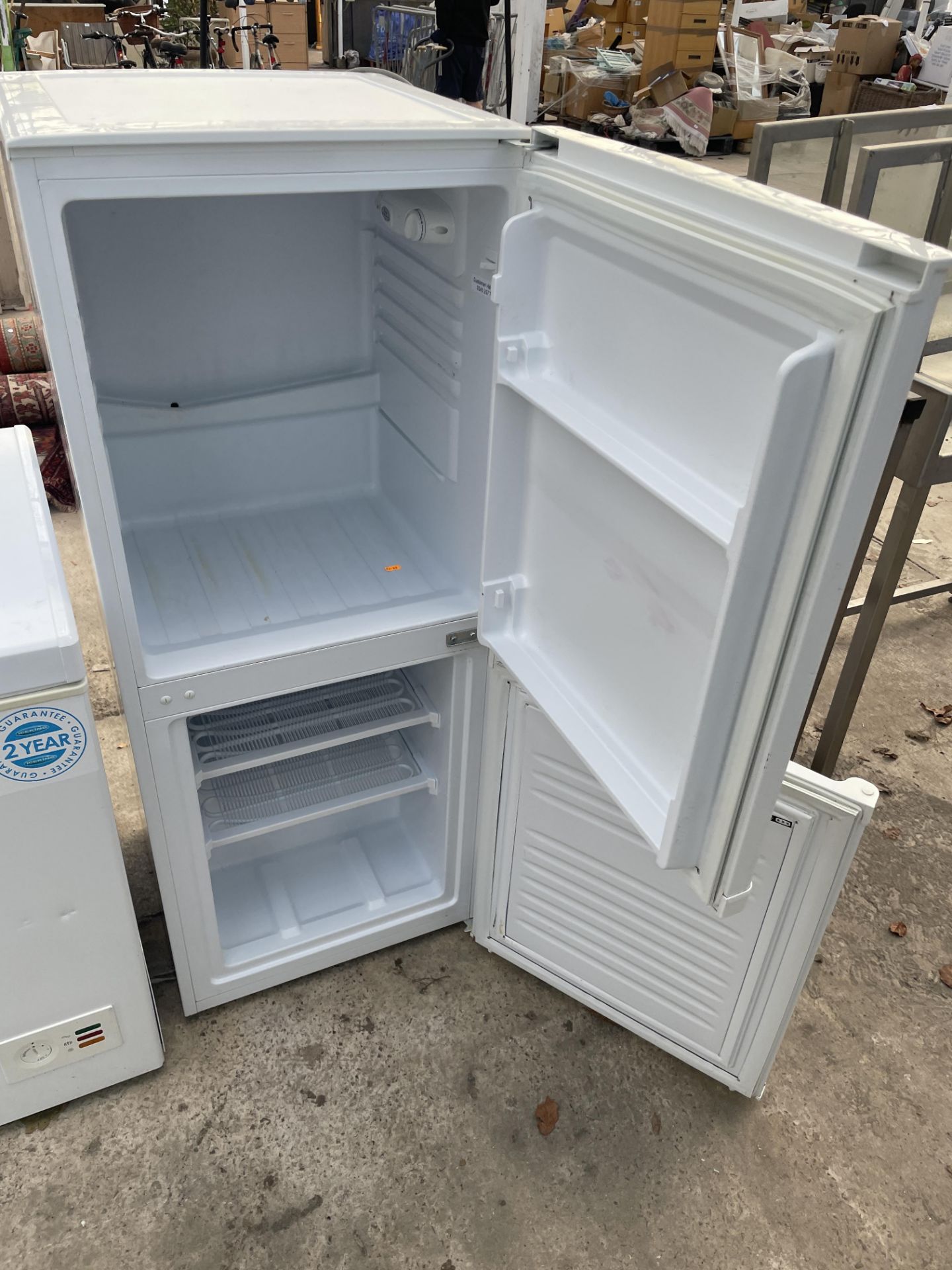 A WHITE BUSH UPRIGHT FRIDGE FREEZER - Image 2 of 2