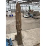 A TALL PIECE OF OAK, HEIGHT 200CM