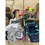 AN ASSORTMENT OF HOUSEHOLD CLEARANCE ITEMS TO INCLUDE CLOTHES AND KITCHEN ITEMS ETC