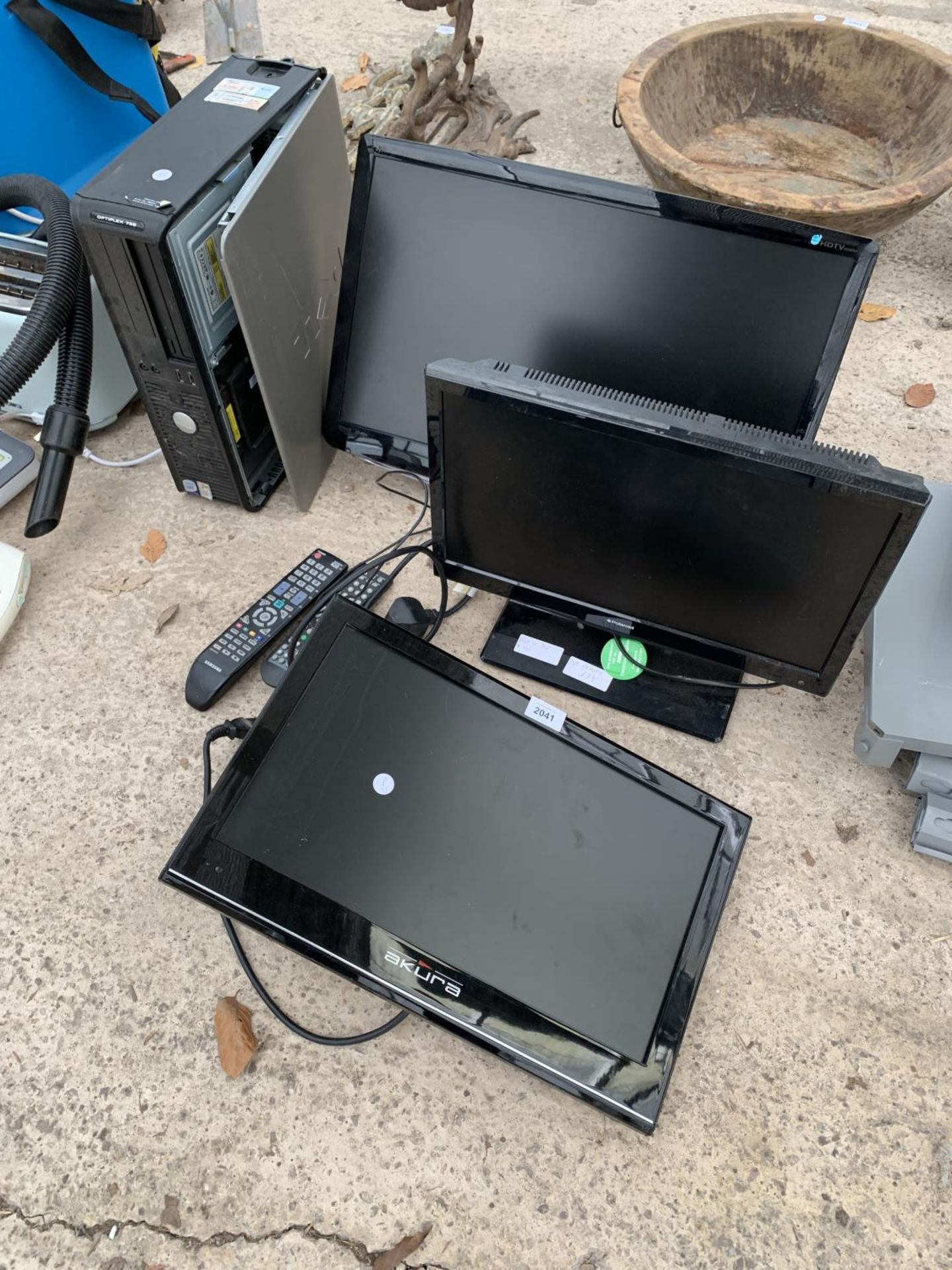 THREE TV'S AND A OPTIPLEX HARD DRIVE