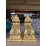 TWO GOLD WALL SCONCES