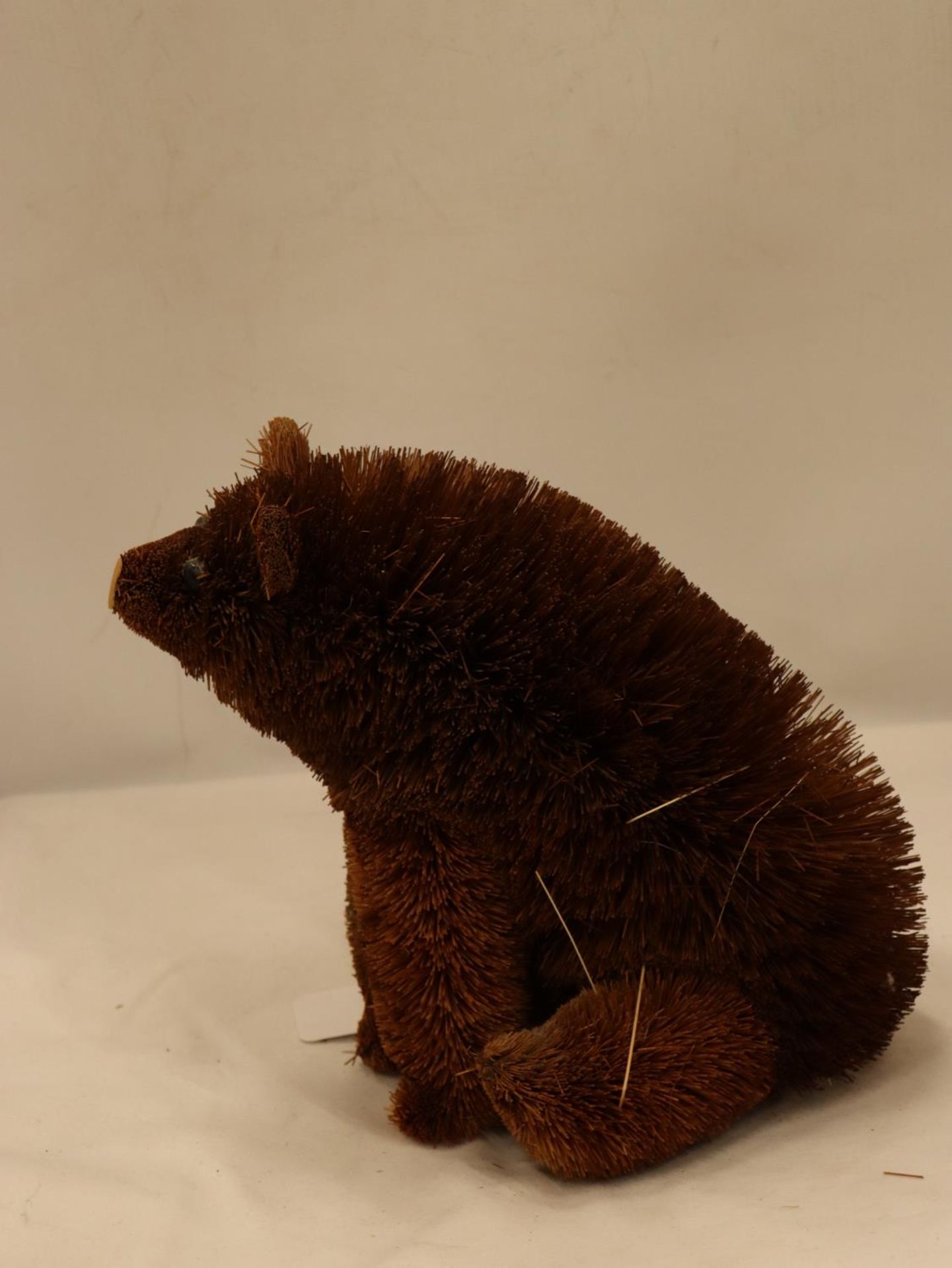 A BRISSEL BRUSH BEAR, HEIGHT 23CM