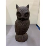 A CAST OWL FIGURE