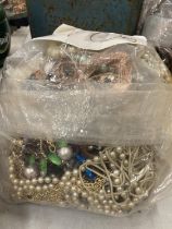 A VERY LARGE QUANTITY OF COSTUME JEWELLERY - 10KG IN TOTAL