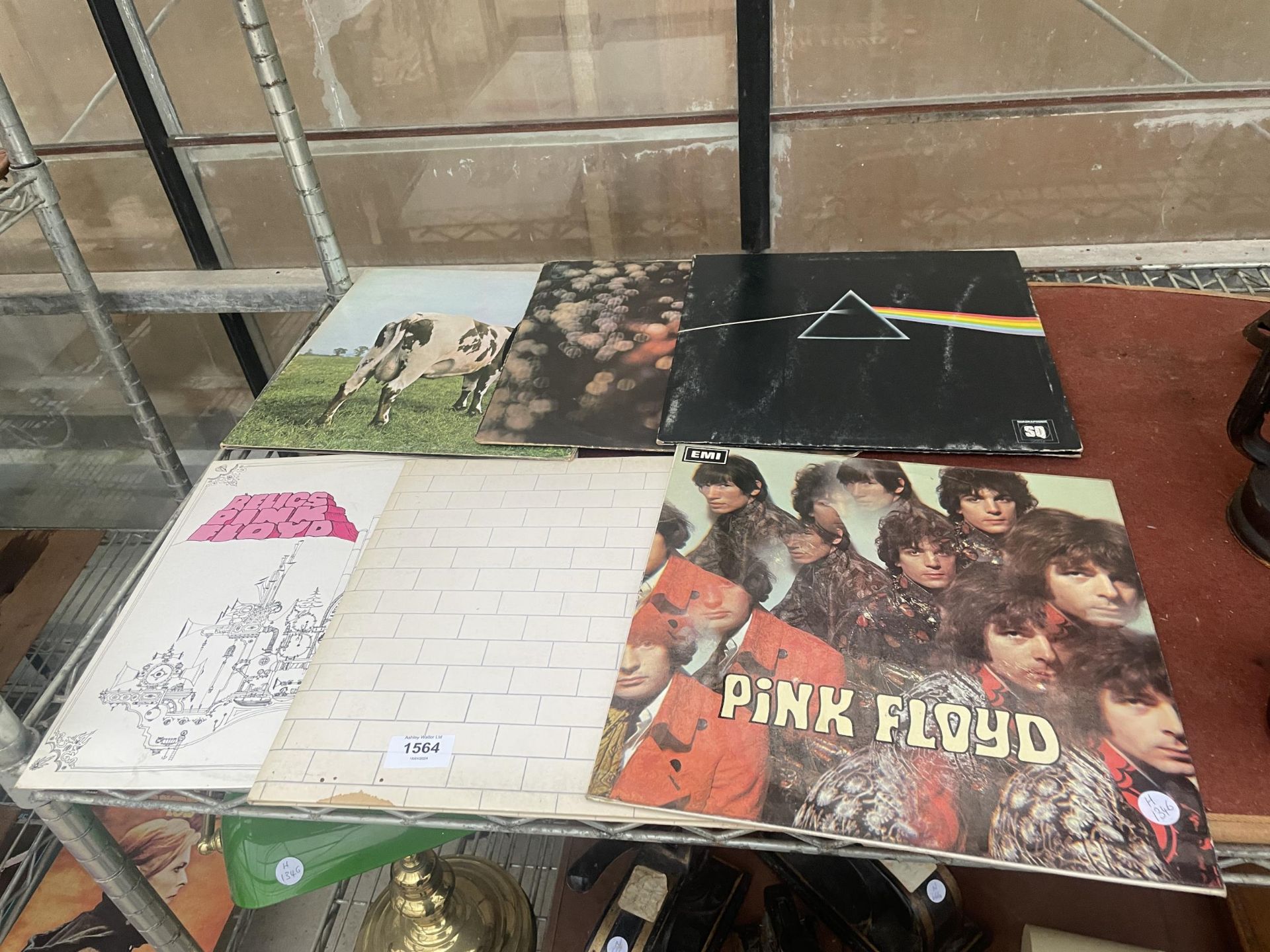 SIX VARIOUS VINYL RECORDS TO INCLUDE PINK FLOYD ETC