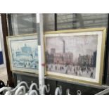 TWO LARGE FRAMED LOWRY PRINTS