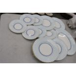 A QUANTITY OF MINTON 'CHEVIOT' PATTERN PLATES TO INCLUDE DINNER, SALAD AND SIDE PLATES