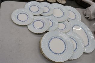 A QUANTITY OF MINTON 'CHEVIOT' PATTERN PLATES TO INCLUDE DINNER, SALAD AND SIDE PLATES