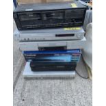 AN ASSORTMENT OF DVD AND VHS PLAYERS TO INCLUDE PANASONIC AND PHILIPS ETC