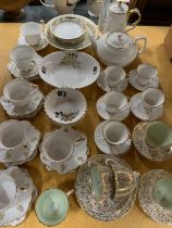 A MIXED LOT OF BONE CHINA TEA WARES ROYAL STAFFORD, ROYAL ALBERT ETC