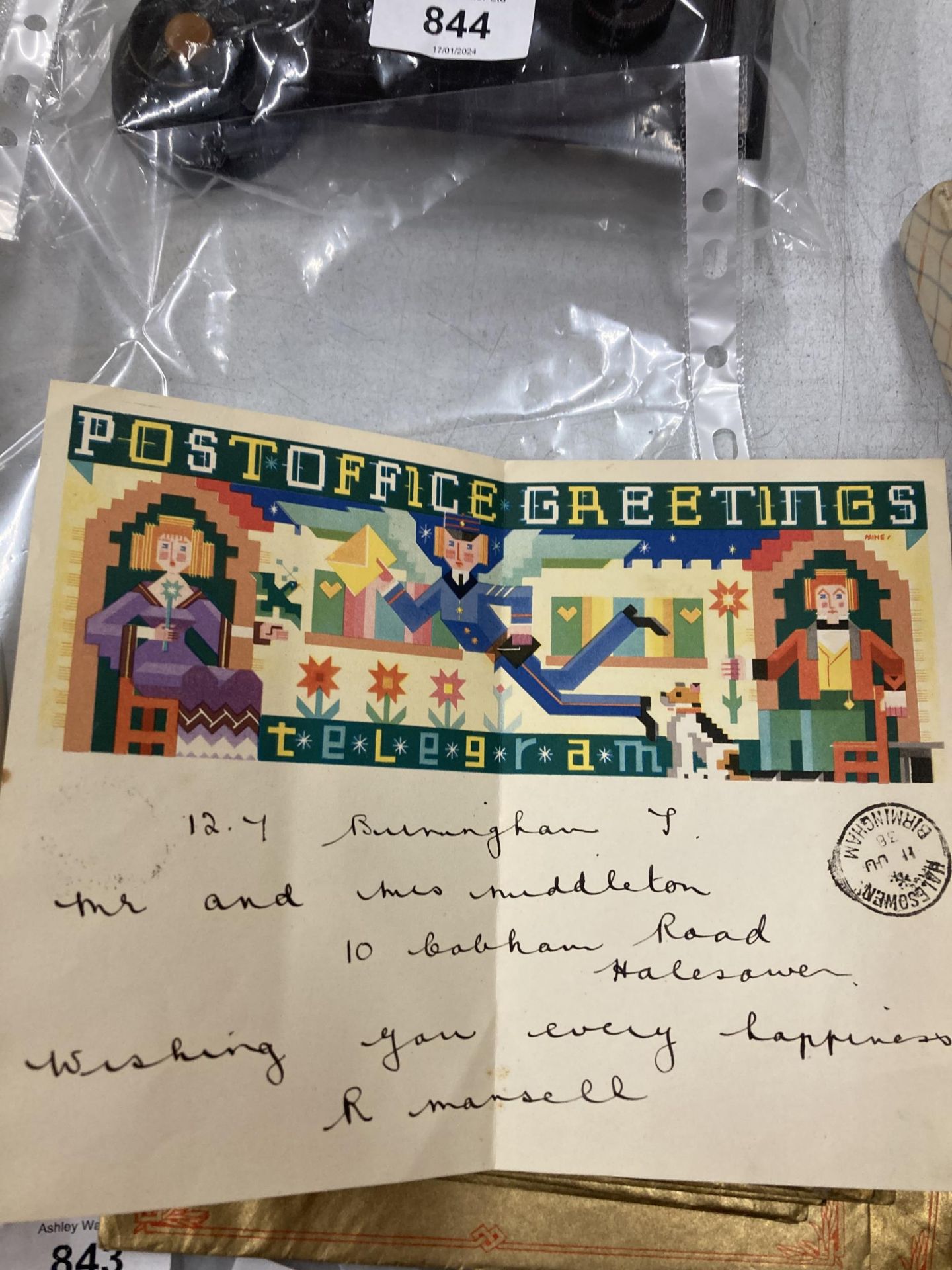 A COLLECTION OF 1930'S GPO GREETINGS TELEGRAMS - Bild 4 aus 4