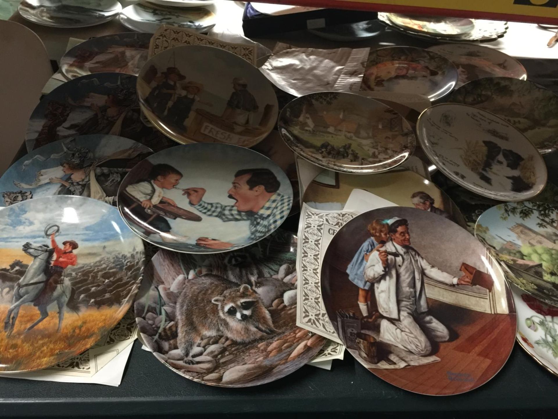 A QUANTITY OF COLLECTORS PLATES SOME WITH CERTIFICATES