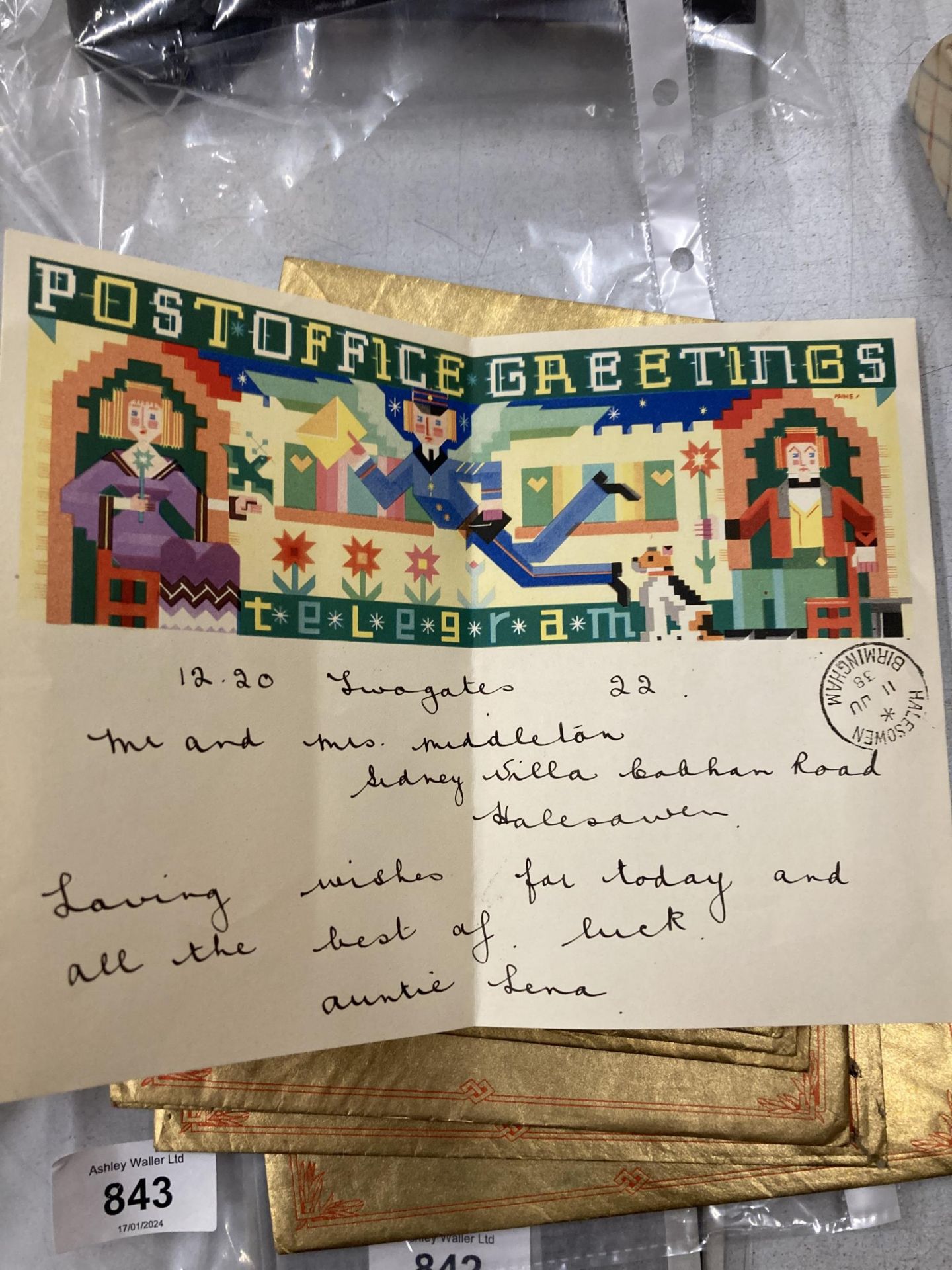 A COLLECTION OF 1930'S GPO GREETINGS TELEGRAMS - Image 3 of 4