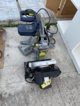 AN XTREME COMPUOND MITRE SAW AND A RIP SAW