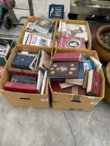 FOUR BOXES OF VARIOUS VINTAGE BOOKS