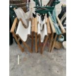 THREE FOLDING DIRECTORS CHAIRS