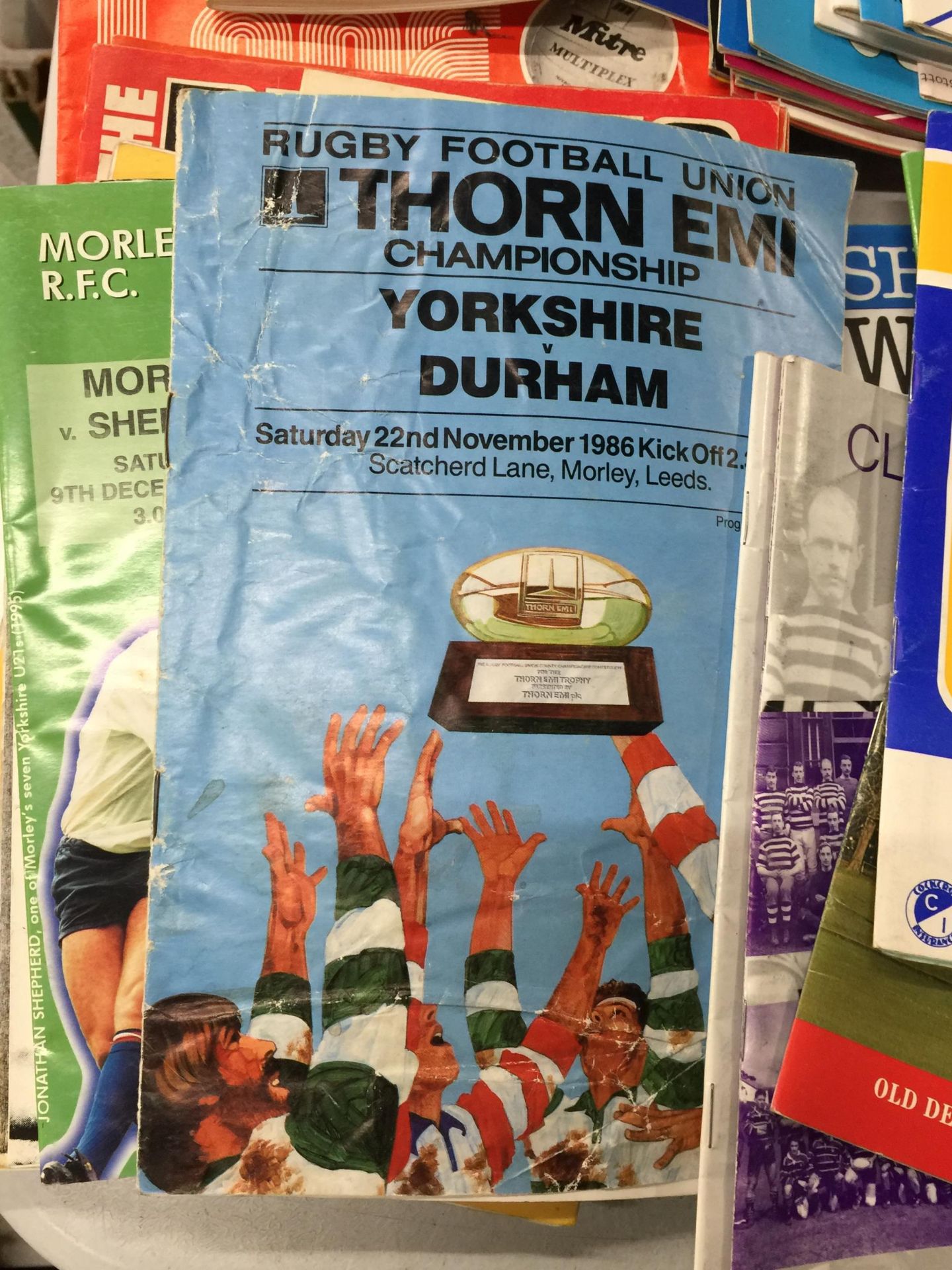 VARIOUS LOCAL AND NATIONAL TEAMS RUGBY UNION/FOOTBALL PROGRAMMES FROM 80'S AND 90'S