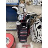 A TITLEIST GOLF BAG AND CLUBS TO INCLUDE CALLAWAY BIG BERTHA WOODS