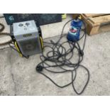 TWO ITEMS TO INCLUDE A CLARKE HIPPO SUBMERSIBLE PUMP AND A STANLEY HEATER