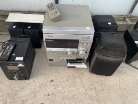 AN ASSORTMENT OF STEREO ITEMS TO INCLUDE AN AIWA AND A LOWRY ETC