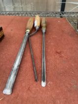 THREE MARPLES LATHE CHISELS