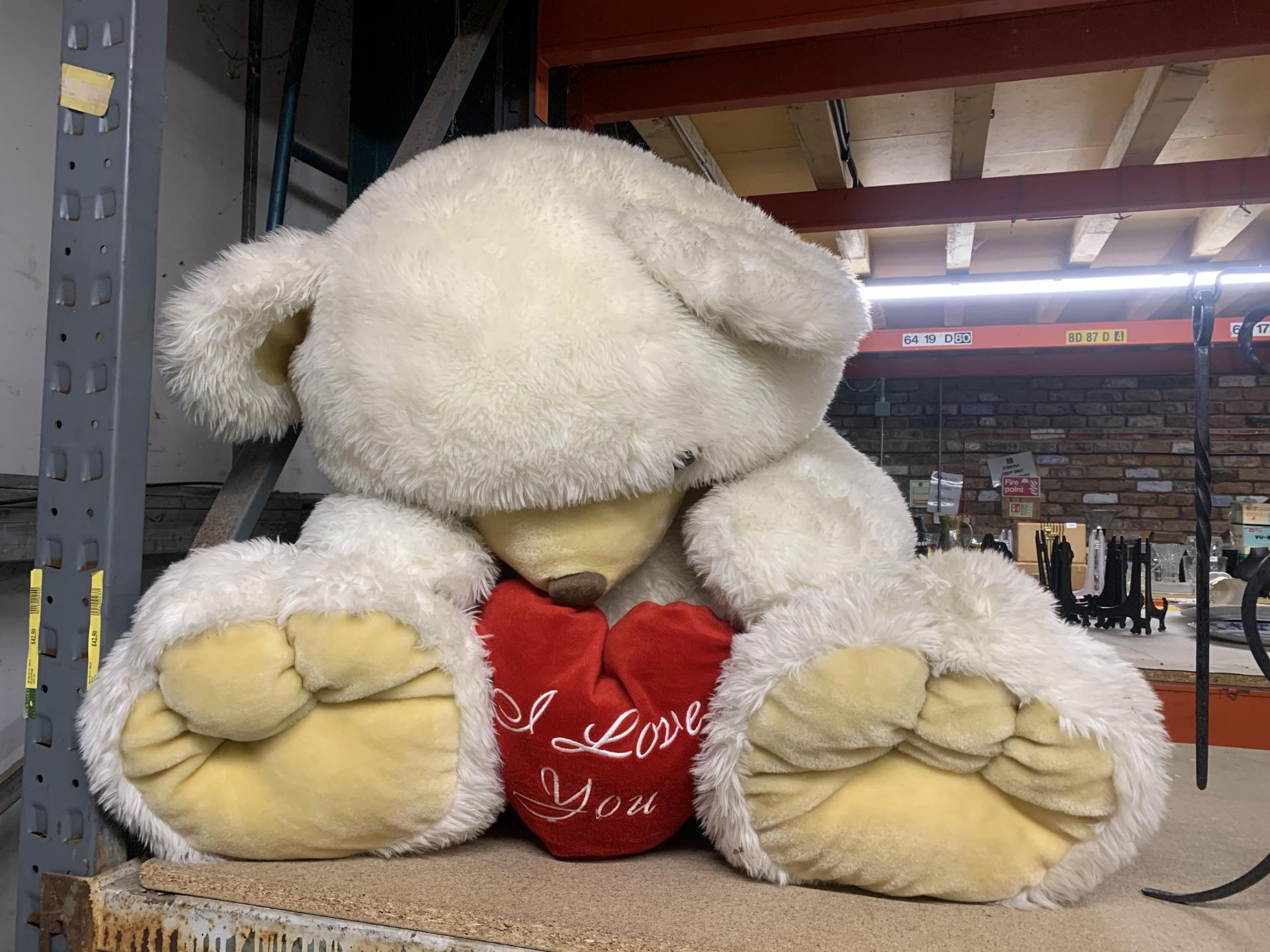 AN XTRA LARGE TEDDY WITH HEART