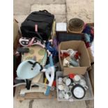 AN ASSORTMENT OF HOUSEHOLD CLEARANCE ITEMS TO INCLUDE CERAMICS AND TOYS ETC