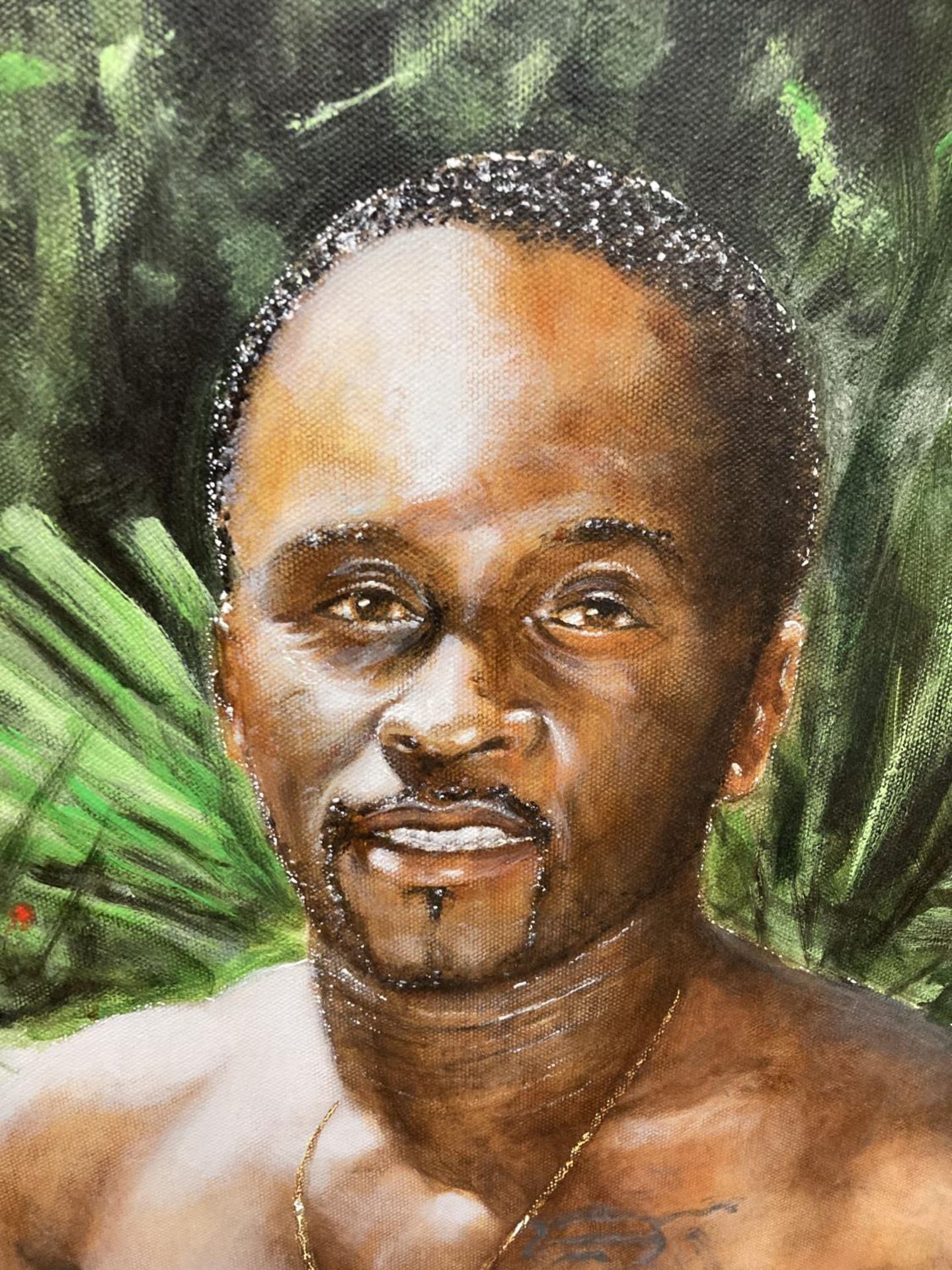 A SIGNED PAINTING SIGNED BY NIGEL BENN - Bild 2 aus 2