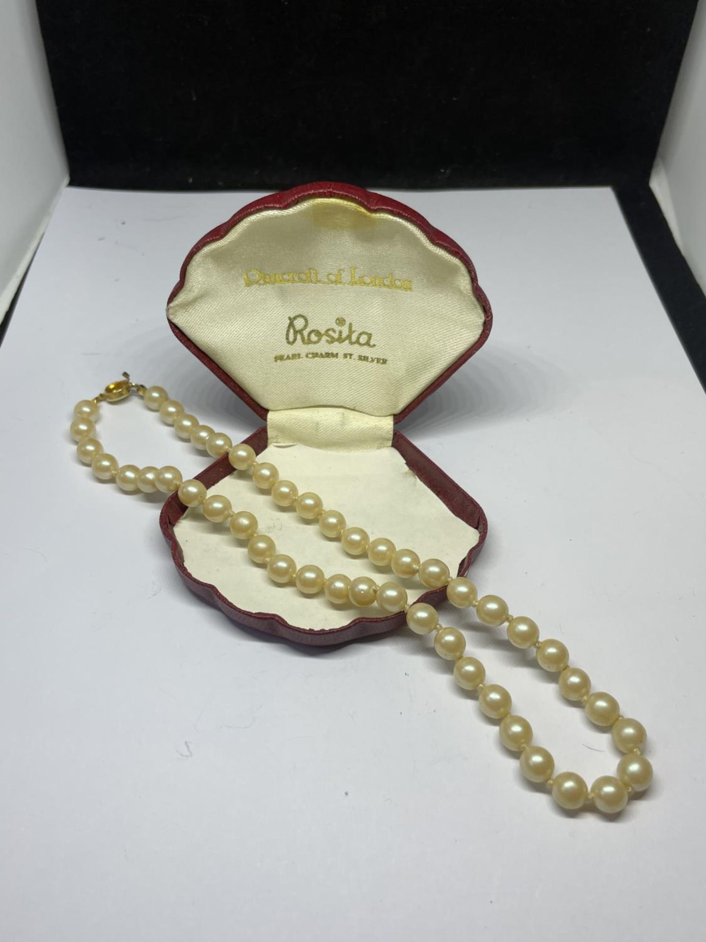 A BOXED PEARL NECKLACE