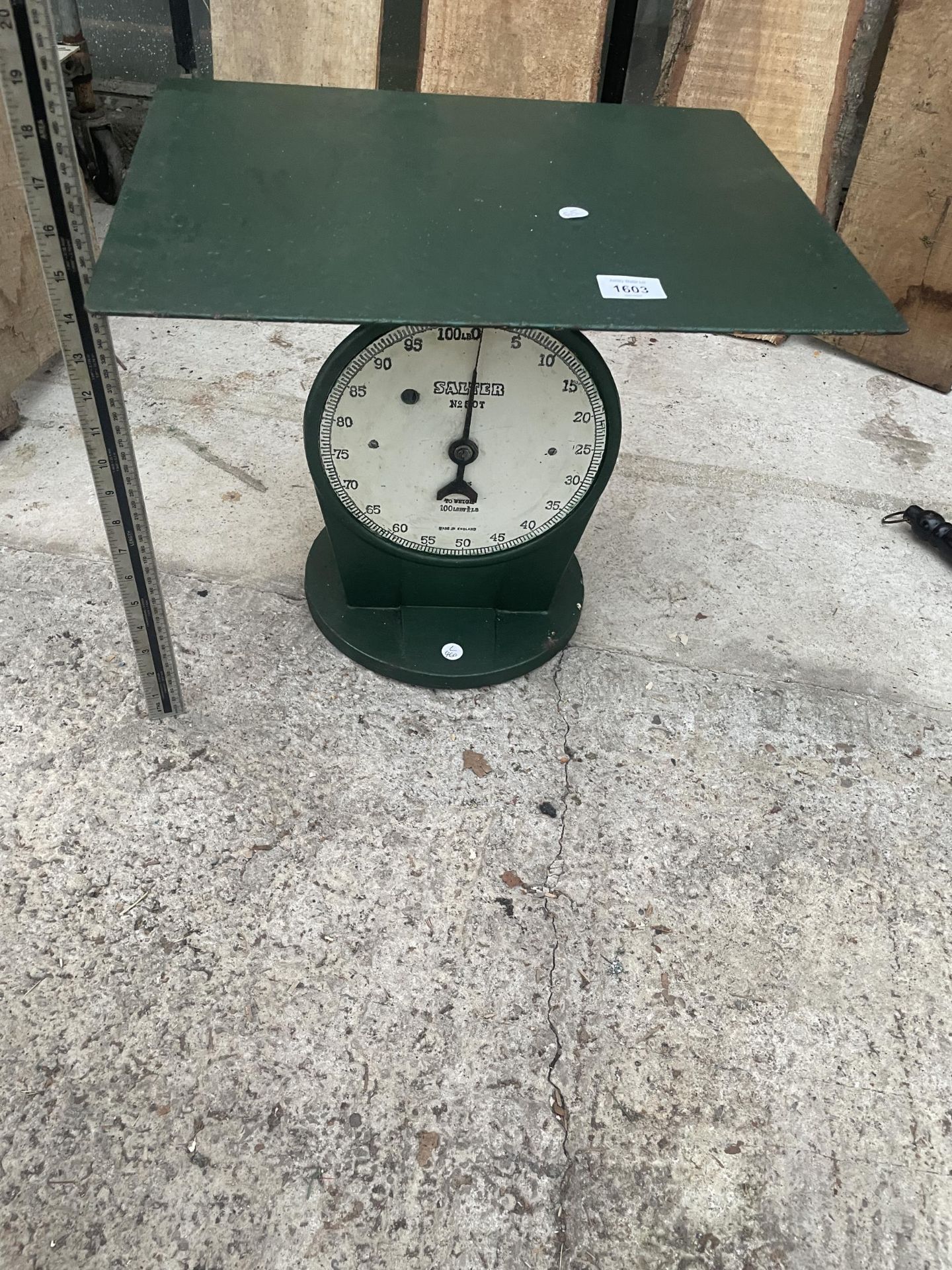 A SET OF VINTAGE SALTER POST OFFICE SCALES